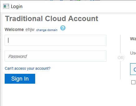 login to Oracle Cloud