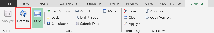 click refresh to pull the latest data from c-big