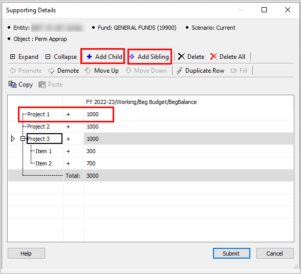 add children and siblings in supporting details