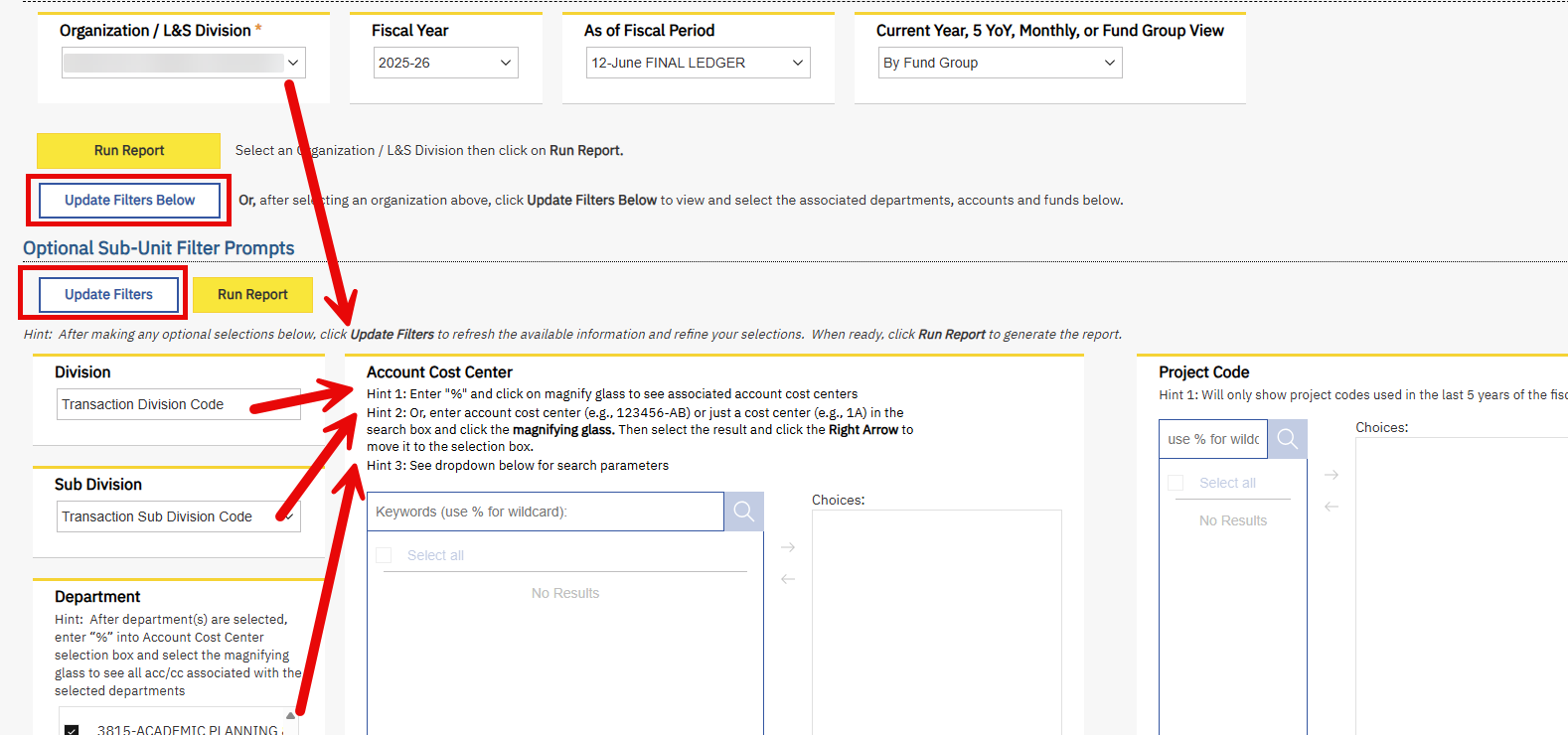 as you filter on the prompt page, after clicking on the update filters button prompts will be filtered